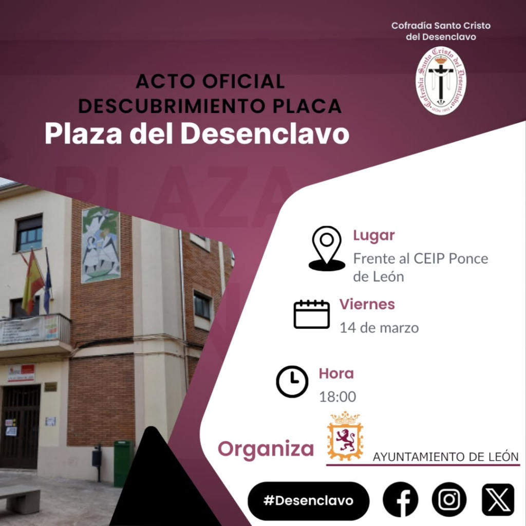 León inaugura este viernes la Plaza del Desenclavo